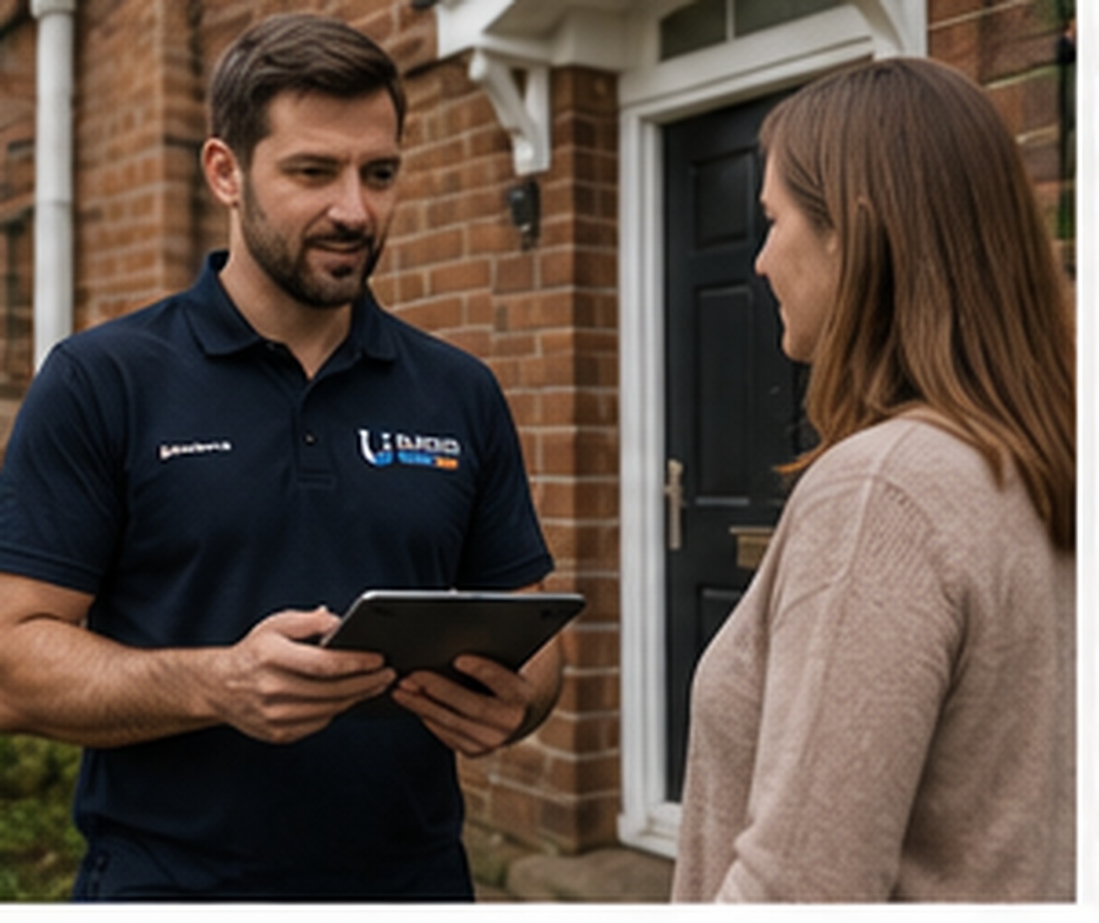 Blocked Drain Expert engineer speaking with a customer